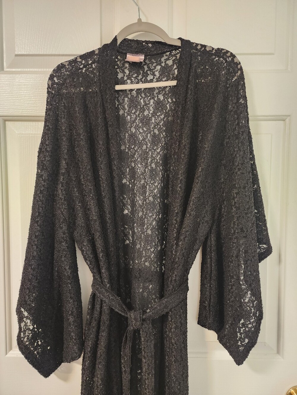 Black Lace Floor-length Burlesque Style Vintage Robe